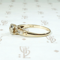 Stylish Retro Diamond Engagement Ring