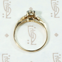 Stylish Retro Diamond Engagement Ring