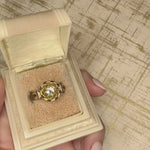 French 18k Enamel 19thc Diamond Ring