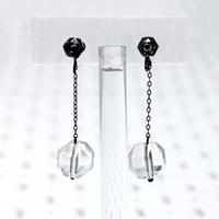 Faceted Crystal Deco Dangle Earrings