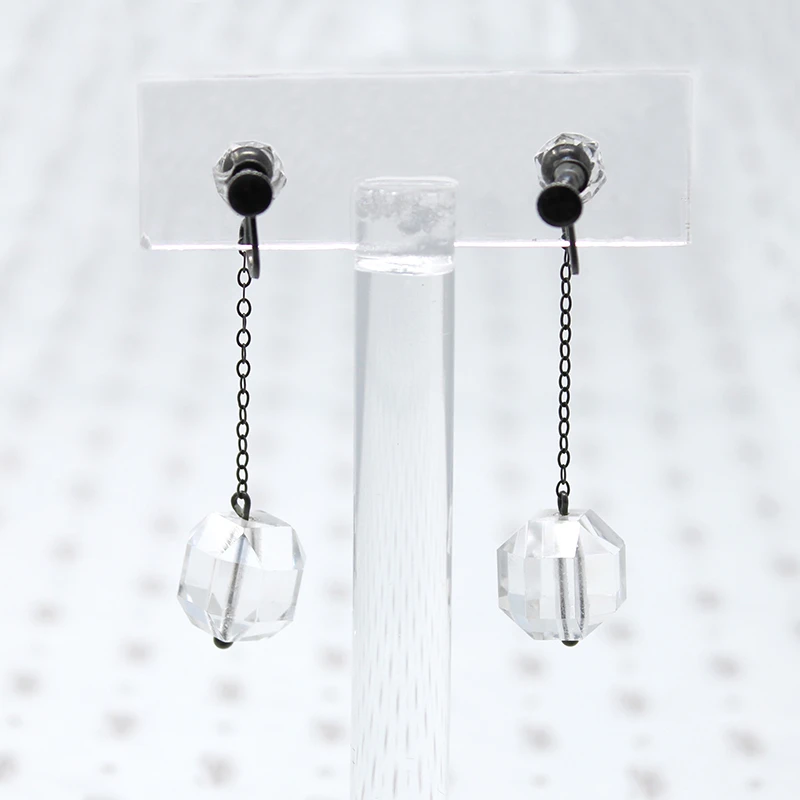 Faceted Crystal Deco Dangle Earrings