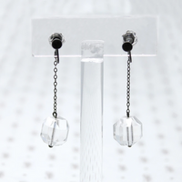 Faceted Crystal Deco Dangle Earrings