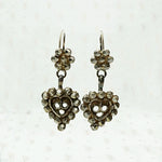 Hearts & Flowers Dark Sparkle Earrings