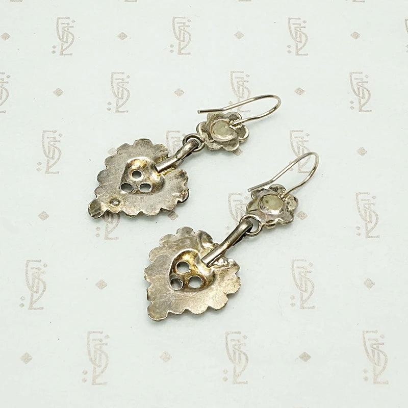 Hearts & Flowers Dark Sparkle Earrings