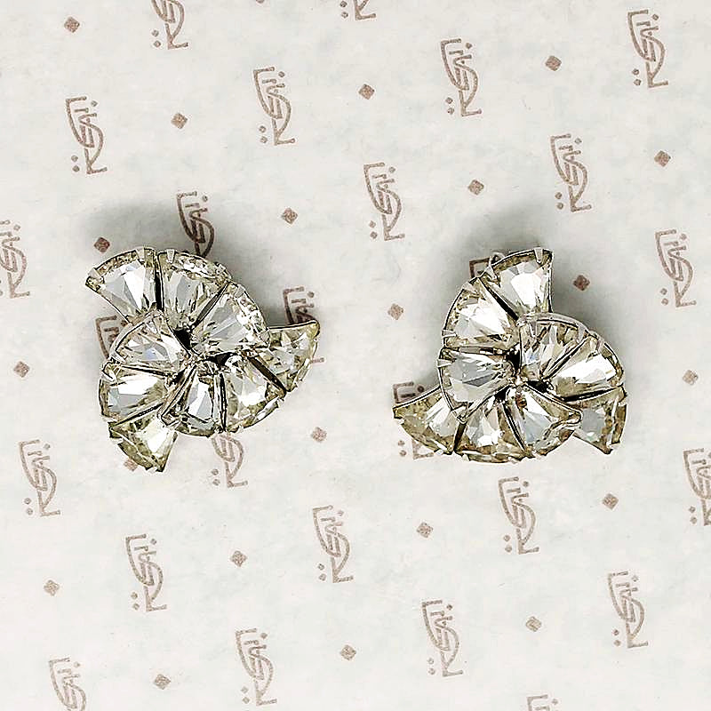 Sparkling Spiral Clip On Earrings by Eisenberg