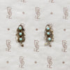 Delicate Silver Leaf & Turquoise Studs