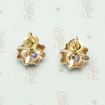 Incredible Retro Sapphire Stud Earrings