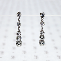 Glittering Paste Art Deco Drop Earrings