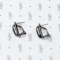 Onyx in Sterling Silver Hinged Earrings