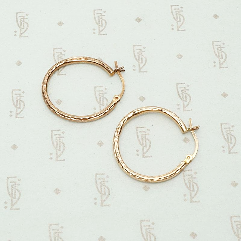 Textured Rose Gold Hoops