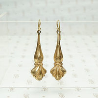 Engraved Gold Filled Victorian Drop Earrings