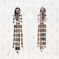 Incredible Cascading Rhinestone Earrings by Weiss