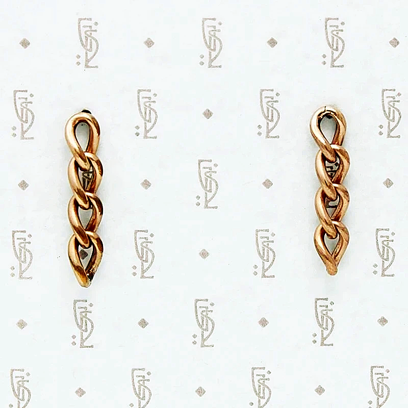Glowing Rose Gold Filled Link Earrings
