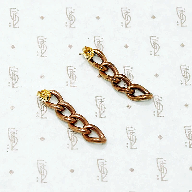 Glowing Rose Gold Filled Link Earrings