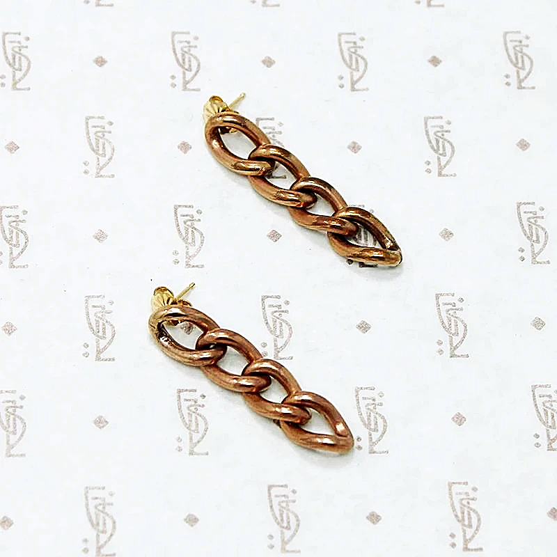 Glowing Rose Gold Filled Link Earrings