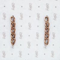 Rosy Gold Filled Chain Dangle Earrings