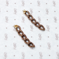Rosy Gold Filled Chain Dangle Earrings