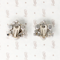 Shining Star White Rhinestone Cluster Earrings