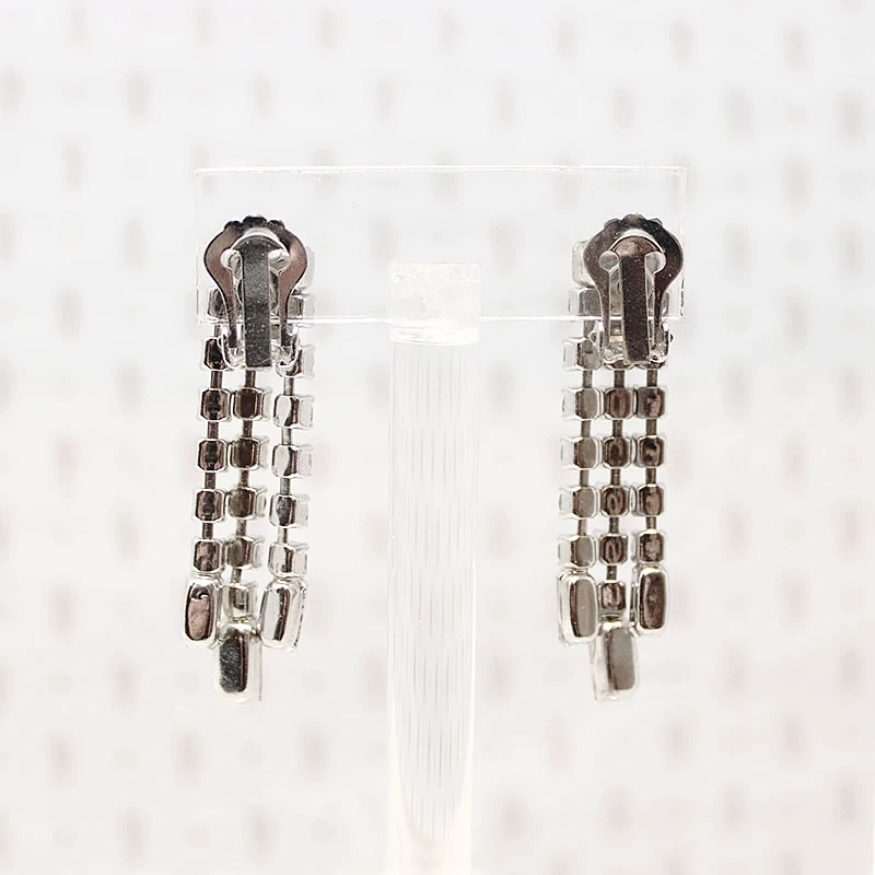 Sparkle & Swing Rhinestone Fringe Earrings
