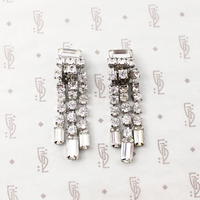 Sparkle & Swing Rhinestone Fringe Earrings
