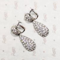 vintage rhinestone pendulum earrings
