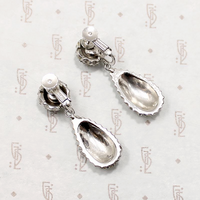 vintage pendulum rhinestone earrings