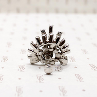 Spectacular Explosion White Rhinestone Costume Earrings