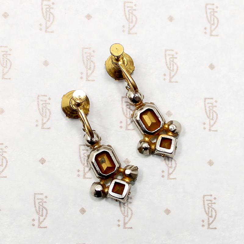 colorful harlequin rhinestone costume earrings