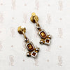 colorful harlequin rhinestone costume earrings