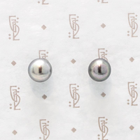 Dark & Dreamy Iridescent Grey Pearl Studs