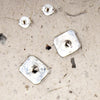 Sterling Silver Studs with Red Gems