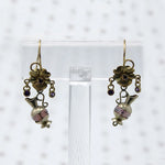 Violets & Amphorae Gilt Earrings