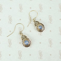 1960s Star Sapphire Drop Earrings