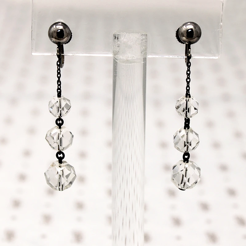 Glamorous 1920s Rock Crystal Earrings