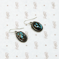 Vintage Dangle Earrings with Turquoise in Silver