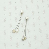 1920s natural pearl & white gold dangle earrings