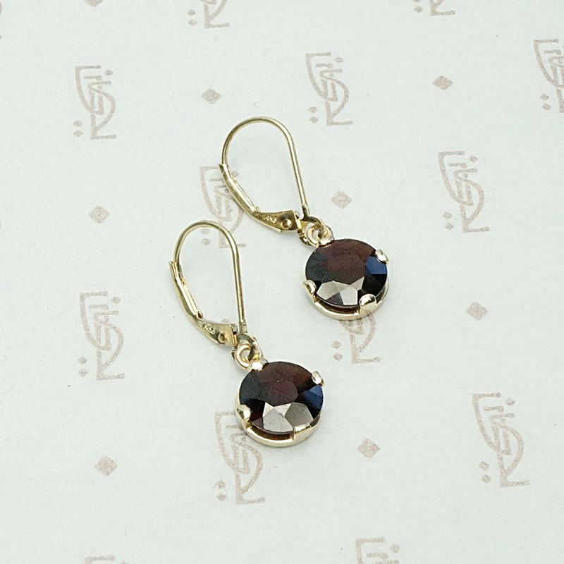 Blood Red Garnet Dangle Earrings