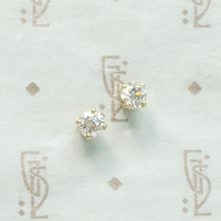 Vintage Old European Cut Diamonds in Gold Studs