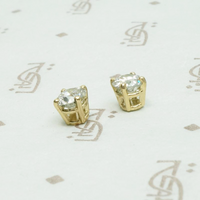 Vintage Old European Cut Diamonds in Gold Studs