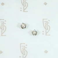 Sweet Little 1940s Diamond Studs in Platinum