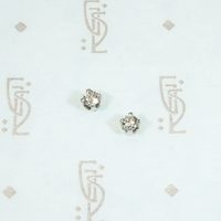 Sweet Little 1940s Diamond Studs in Platinum