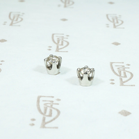 Sweet Little 1940s Diamond Studs in Platinum