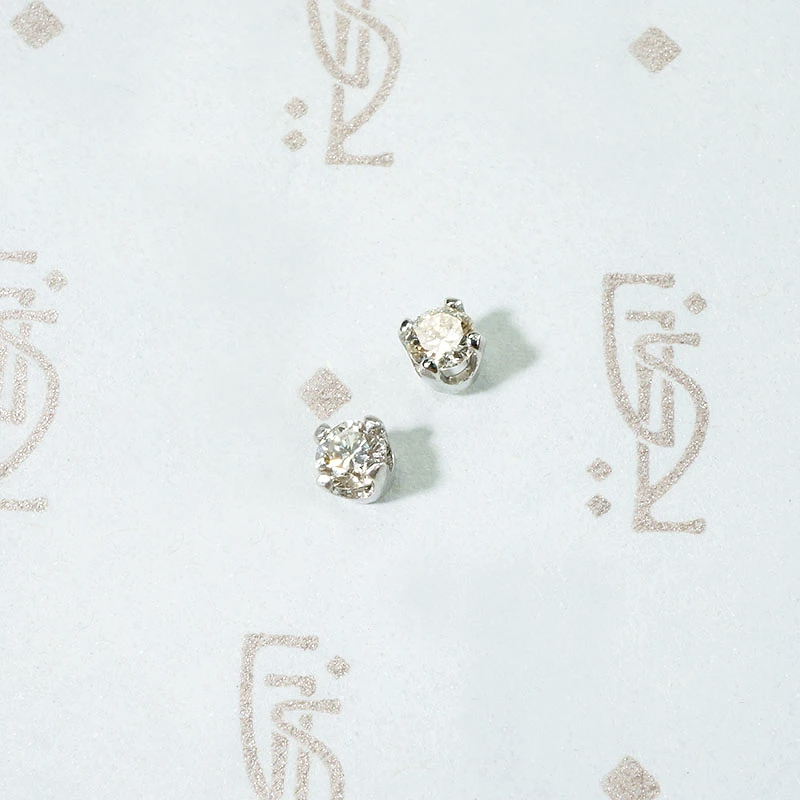Pretty & Petite Diamond Studs in Platinum
