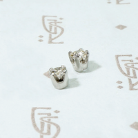 Pretty & Petite Diamond Studs in Platinum