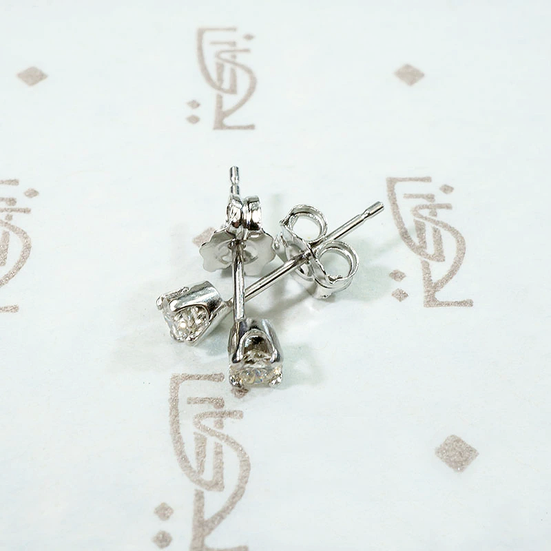Pretty & Petite Diamond Studs in Platinum