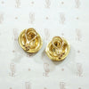 Incredible Signed Woodhull 18k Sun Disc Earrings