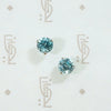 Brilliant Natural Blue Zircon Stud Earrings 