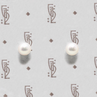 Vintage 7.5mm Cultured Pearl Studs in White Gold