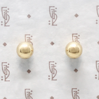 Glowing Gold 9mm Ball Stud Earrings