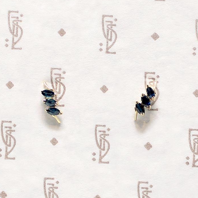 Quintessential 1980s Sapphire Stud Earrings